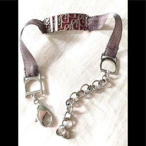 Dior ribbon logo bracelet.